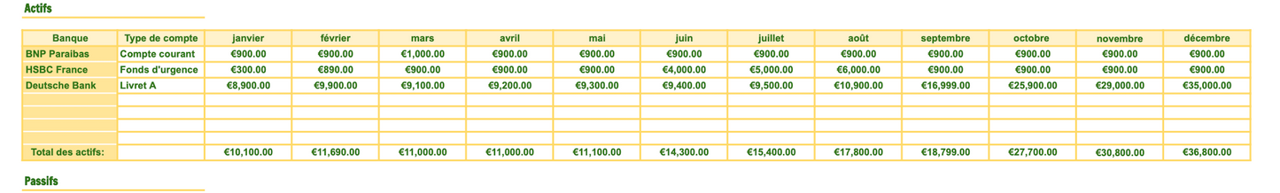 Net Worth Tracker (French)